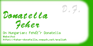 donatella feher business card